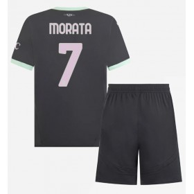 AC Milan Alvaro Morata #7 Tredje skjorte til barn 2024-25 Kortermet (+ korte bukser)